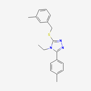 molecular formula C19H21N3S B4285266 4-ethyl-3-[(3-methylbenzyl)thio]-5-(4-methylphenyl)-4H-1,2,4-triazole 
