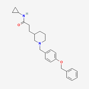 molecular formula C25H32N2O2 B4285304 3-{1-[4-(benzyloxy)benzyl]-3-piperidinyl}-N-cyclopropylpropanamide 