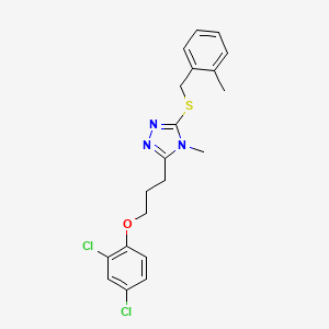 molecular formula C20H21Cl2N3OS B4285310 3-[3-(2,4-dichlorophenoxy)propyl]-4-methyl-5-[(2-methylbenzyl)thio]-4H-1,2,4-triazole 