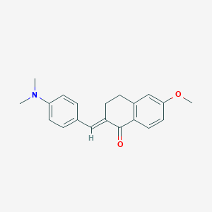 molecular formula C20H21NO2 B428532 2-[4-(dimethylamino)benzylidene]-6-methoxy-3,4-dihydro-1(2H)-naphthalenone 