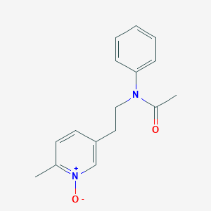 molecular formula C16H18N2O2 B428533 N-[2-(6-methyl-1-oxidopyridin-1-ium-3-yl)ethyl]-N-phenylacetamide CAS No. 17835-21-1