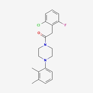 molecular formula C20H22ClFN2O B4285340 1-[(2-chloro-6-fluorophenyl)acetyl]-4-(2,3-dimethylphenyl)piperazine 
