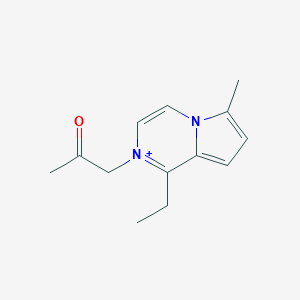 molecular formula C13H17N2O+ B428535 1-Ethyl-6-methyl-2-(2-oxopropyl)pyrrolo[1,2-a]pyrazin-2-ium 