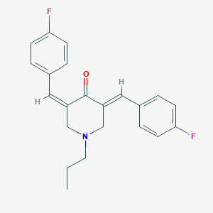 3,5-Bis-(4-fluoro-benzylidene)-1-propyl-piperidin-4-one