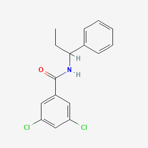 molecular formula C16H15Cl2NO B4285361 3,5-dichloro-N-(1-phenylpropyl)benzamide 