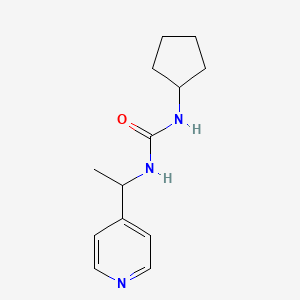molecular formula C13H19N3O B4285368 N-cyclopentyl-N'-[1-(4-pyridinyl)ethyl]urea 