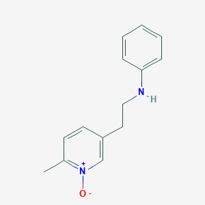 N-[2-(6-methyl-1-oxidopyridin-1-ium-3-yl)ethyl]aniline