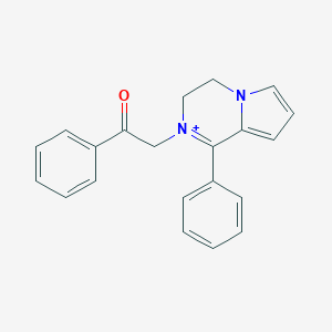 molecular formula C21H19N2O+ B428538 2-(2-Oxo-2-phenylethyl)-1-phenyl-3,4-dihydropyrrolo[1,2-a]pyrazin-2-ium 