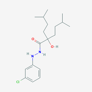 molecular formula C18H29ClN2O2 B428540 N'-(3-chlorophenyl)-2-hydroxy-2-isopentyl-5-methylhexanohydrazide 