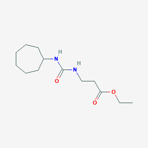 molecular formula C13H24N2O3 B4285422 ethyl N-[(cycloheptylamino)carbonyl]-beta-alaninate 