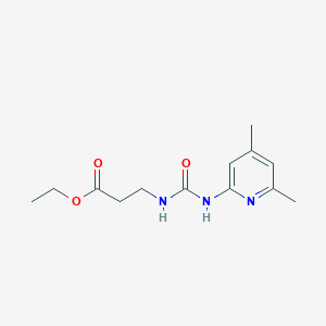 molecular formula C13H19N3O3 B4285425 ethyl N-{[(4,6-dimethyl-2-pyridinyl)amino]carbonyl}-beta-alaninate 