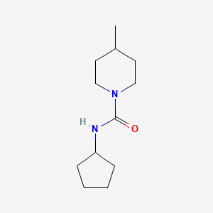 molecular formula C12H22N2O B4285431 N-cyclopentyl-4-methyl-1-piperidinecarboxamide 