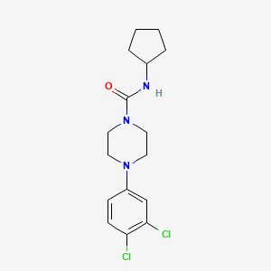 molecular formula C16H21Cl2N3O B4285446 N-cyclopentyl-4-(3,4-dichlorophenyl)-1-piperazinecarboxamide 