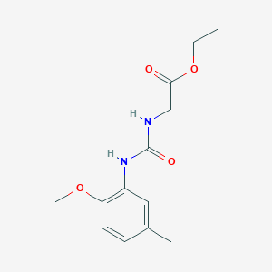 molecular formula C13H18N2O4 B4285456 ethyl N-{[(2-methoxy-5-methylphenyl)amino]carbonyl}glycinate 