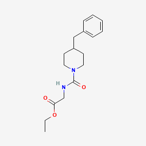 molecular formula C17H24N2O3 B4285475 ethyl N-[(4-benzyl-1-piperidinyl)carbonyl]glycinate 