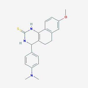 4-[4-(dimethylamino)phenyl]-8-methoxy-3,4,5,6-tetrahydrobenzo[h]quinazoline-2(1H)-thione