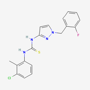N-(3-chloro-2-methylphenyl)-N'-[1-(2-fluorobenzyl)-1H-pyrazol-3-yl]thiourea