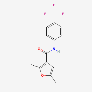 molecular formula C14H12F3NO2 B4285524 2,5-dimethyl-N-[4-(trifluoromethyl)phenyl]-3-furamide 
