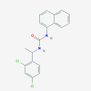 molecular formula C19H16Cl2N2O B4285541 N-[1-(2,4-dichlorophenyl)ethyl]-N'-1-naphthylurea 