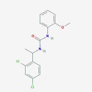 molecular formula C16H16Cl2N2O2 B4285547 N-[1-(2,4-dichlorophenyl)ethyl]-N'-(2-methoxyphenyl)urea 