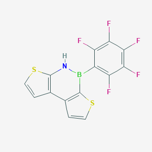 molecular formula C14H5BF5NS2 B428559 8-(2,3,4,5,6-Pentafluorophenyl)-5,10-dithia-7-aza-8-boratricyclo[7.3.0.02,6]dodeca-1(9),2(6),3,11-tetraene 