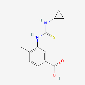 molecular formula C12H14N2O2S B4285590 3-{[(cyclopropylamino)carbonothioyl]amino}-4-methylbenzoic acid 