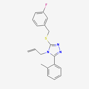 molecular formula C19H18FN3S B4285602 4-allyl-3-[(3-fluorobenzyl)thio]-5-(2-methylphenyl)-4H-1,2,4-triazole 