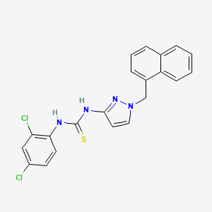 molecular formula C21H16Cl2N4S B4285611 N-(2,4-dichlorophenyl)-N'-[1-(1-naphthylmethyl)-1H-pyrazol-3-yl]thiourea 