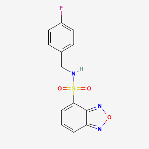 molecular formula C13H10FN3O3S B4285620 N-(4-fluorobenzyl)-2,1,3-benzoxadiazole-4-sulfonamide 