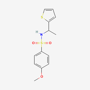 molecular formula C13H15NO3S2 B4285631 4-methoxy-N-[1-(2-thienyl)ethyl]benzenesulfonamide 