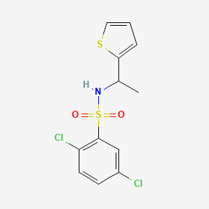 molecular formula C12H11Cl2NO2S2 B4285637 2,5-dichloro-N-[1-(2-thienyl)ethyl]benzenesulfonamide 