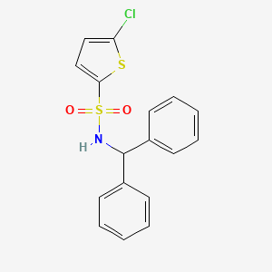 molecular formula C17H14ClNO2S2 B4285658 5-chloro-N-(diphenylmethyl)-2-thiophenesulfonamide 