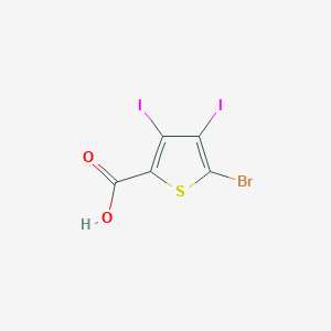 5-Bromo-3,4-diiodo-2-thiophenecarboxylic acid