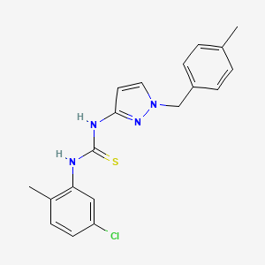 molecular formula C19H19ClN4S B4285682 N-(5-chloro-2-methylphenyl)-N'-[1-(4-methylbenzyl)-1H-pyrazol-3-yl]thiourea 