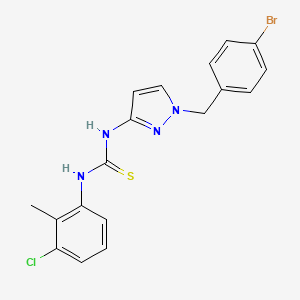 molecular formula C18H16BrClN4S B4285688 N-[1-(4-bromobenzyl)-1H-pyrazol-3-yl]-N'-(3-chloro-2-methylphenyl)thiourea 