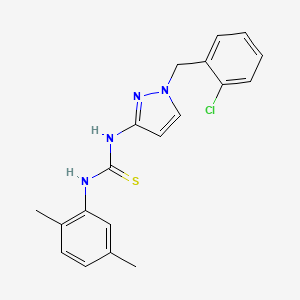 molecular formula C19H19ClN4S B4285709 N-[1-(2-chlorobenzyl)-1H-pyrazol-3-yl]-N'-(2,5-dimethylphenyl)thiourea 