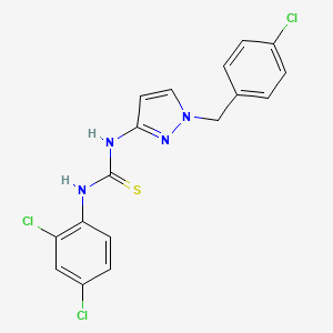 molecular formula C17H13Cl3N4S B4285720 N-[1-(4-chlorobenzyl)-1H-pyrazol-3-yl]-N'-(2,4-dichlorophenyl)thiourea 