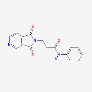 molecular formula C16H13N3O3 B4285730 3-(1,3-dioxo-1,3-dihydro-2H-pyrrolo[3,4-c]pyridin-2-yl)-N-phenylpropanamide 