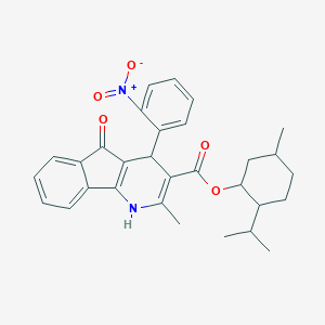 2-isopropyl-5-methylcyclohexyl 4-{2-nitrophenyl}-2-methyl-5-oxo-4,5-dihydro-1H-indeno[1,2-b]pyridine-3-carboxylate