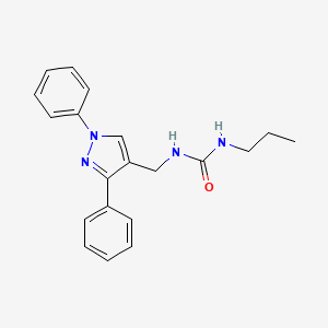 molecular formula C20H22N4O B4285748 N-[(1,3-diphenyl-1H-pyrazol-4-yl)methyl]-N'-propylurea 