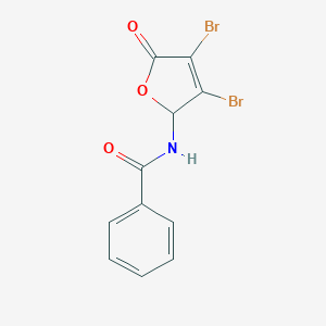 N-(3,4-dibromo-5-oxo-2,5-dihydro-2-furanyl)benzamide