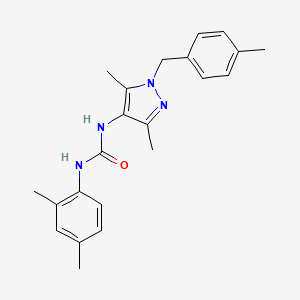 molecular formula C22H26N4O B4285781 N-[3,5-dimethyl-1-(4-methylbenzyl)-1H-pyrazol-4-yl]-N'-(2,4-dimethylphenyl)urea 