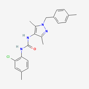 molecular formula C21H23ClN4O B4285806 N-(2-chloro-4-methylphenyl)-N'-[3,5-dimethyl-1-(4-methylbenzyl)-1H-pyrazol-4-yl]urea 