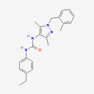 molecular formula C22H26N4O B4285833 N-[3,5-dimethyl-1-(2-methylbenzyl)-1H-pyrazol-4-yl]-N'-(4-ethylphenyl)urea 