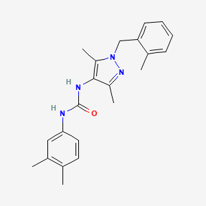 molecular formula C22H26N4O B4285839 N-[3,5-dimethyl-1-(2-methylbenzyl)-1H-pyrazol-4-yl]-N'-(3,4-dimethylphenyl)urea 