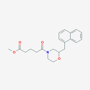 molecular formula C21H25NO4 B4285842 methyl 5-[2-(1-naphthylmethyl)-4-morpholinyl]-5-oxopentanoate 