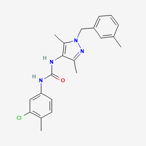 molecular formula C21H23ClN4O B4285850 N-(3-chloro-4-methylphenyl)-N'-[3,5-dimethyl-1-(3-methylbenzyl)-1H-pyrazol-4-yl]urea 