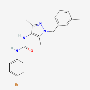 molecular formula C20H21BrN4O B4285857 N-(4-bromophenyl)-N'-[3,5-dimethyl-1-(3-methylbenzyl)-1H-pyrazol-4-yl]urea 