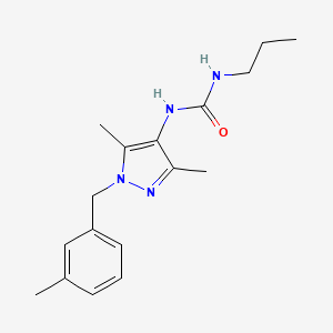 molecular formula C17H24N4O B4285921 N-[3,5-dimethyl-1-(3-methylbenzyl)-1H-pyrazol-4-yl]-N'-propylurea 