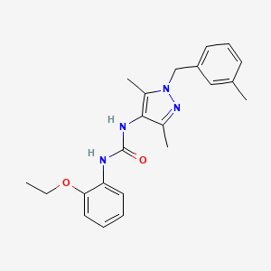 molecular formula C22H26N4O2 B4285929 N-[3,5-dimethyl-1-(3-methylbenzyl)-1H-pyrazol-4-yl]-N'-(2-ethoxyphenyl)urea 
